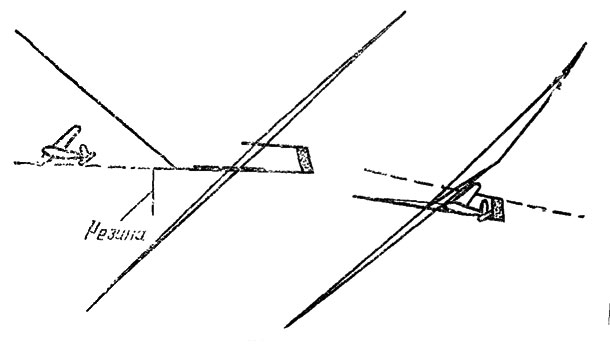 Рис. 27. Запуск модели планера с помощью приспособления